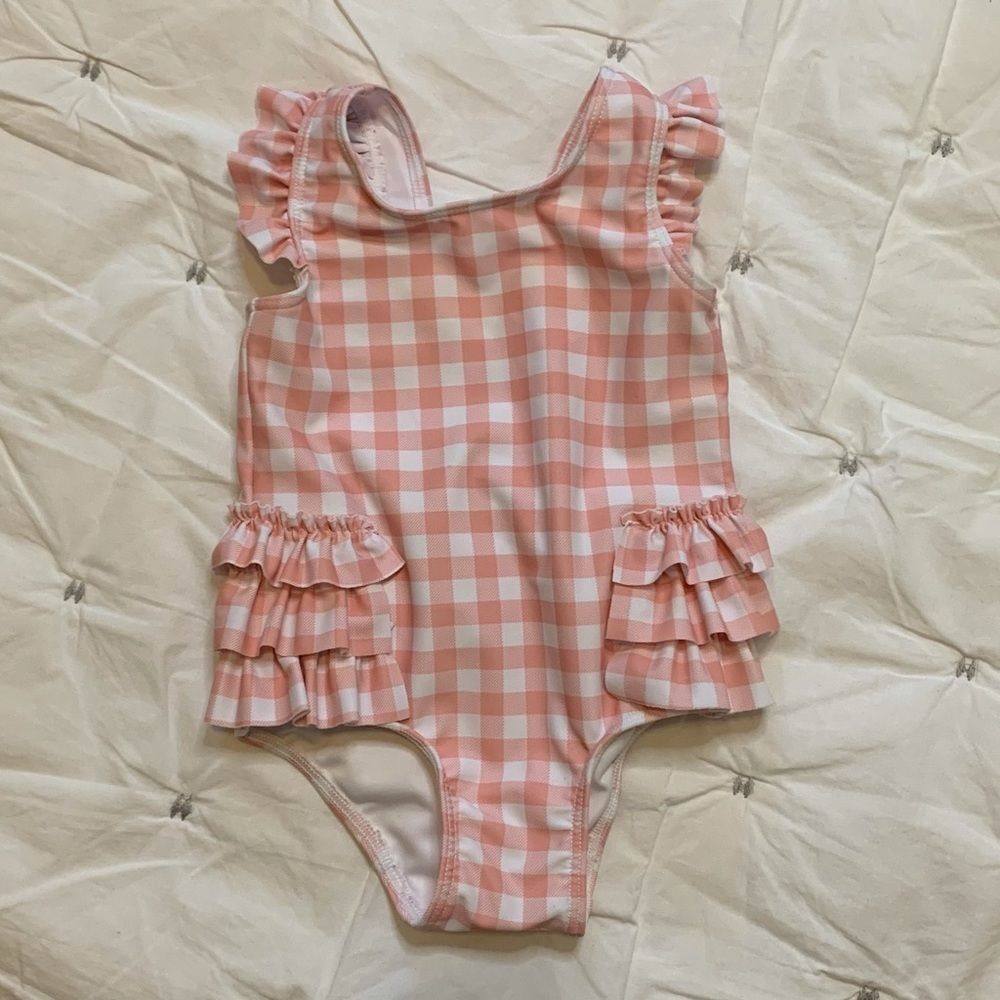 Tucker + Tate Pink Gingham Bathing Suit